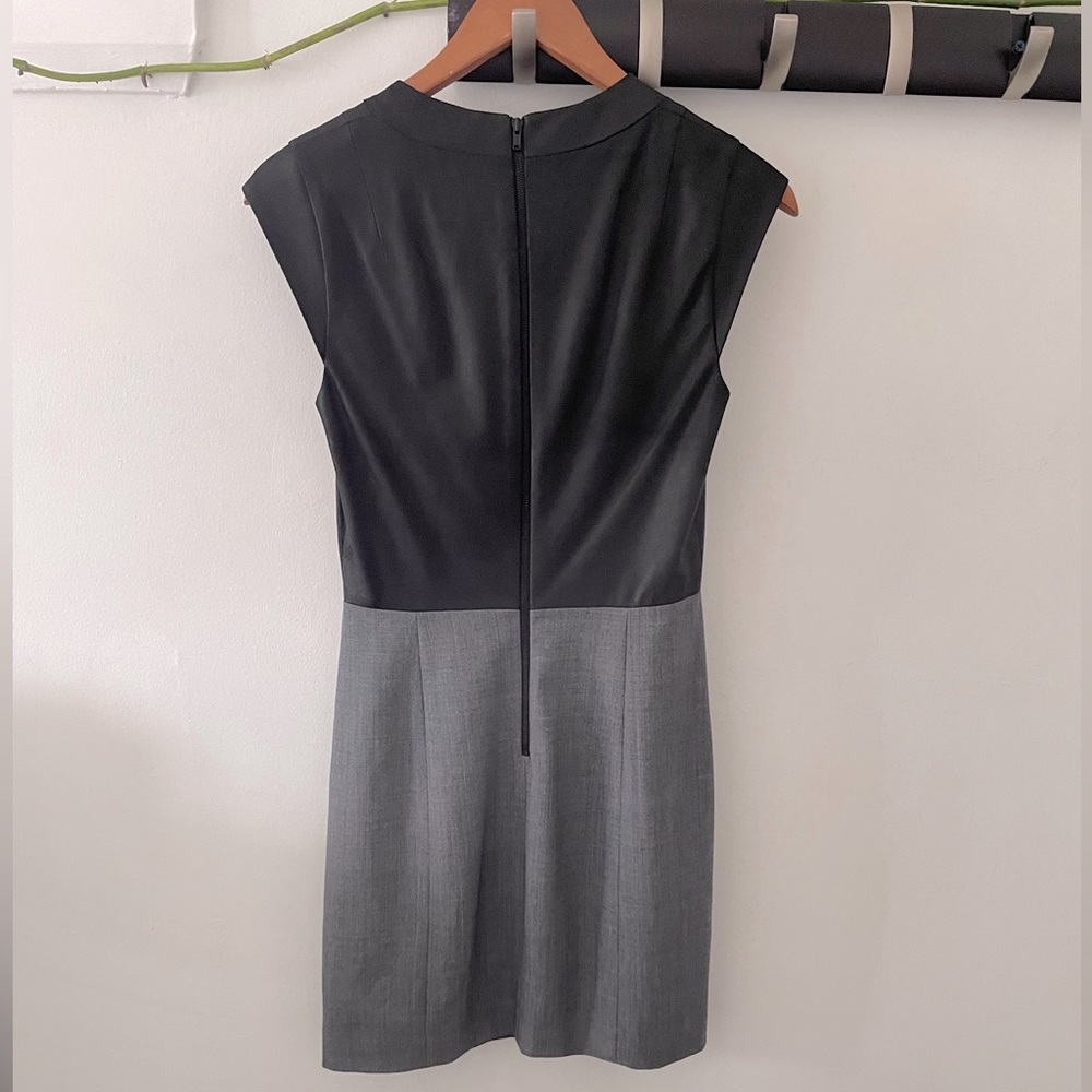 Theory Orinthia Dress with Leather Bodice - Picture 3 of 6